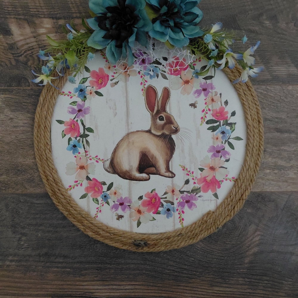 Floral Bunny Wall Decor - Picture 4 of 6